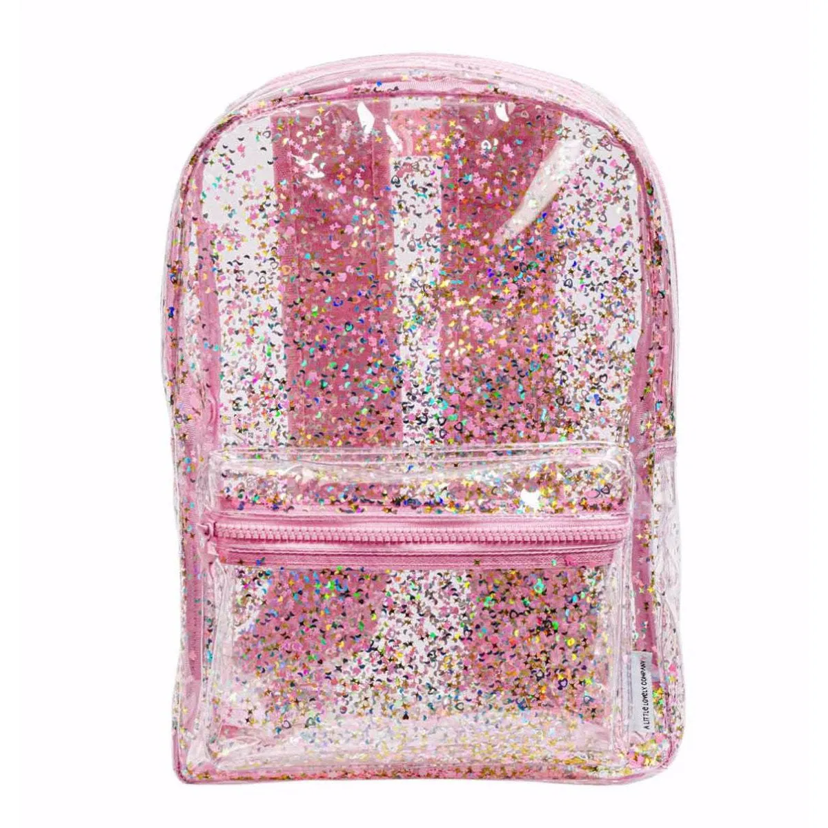 A Little Lovely Company Backpack Glitter - Transparent/Pink