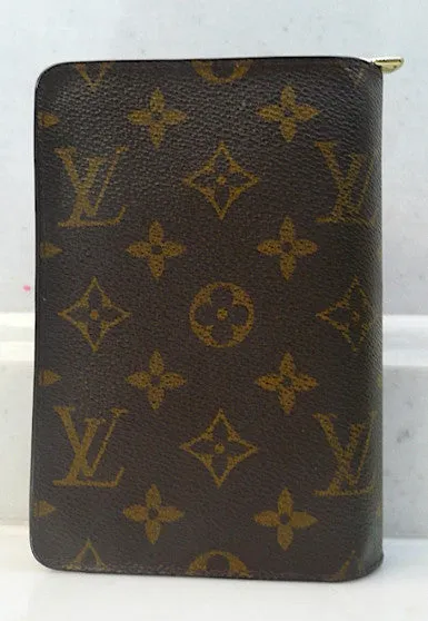 Authentic Louis Vuitton Large Compact Zippe Monogram Wallet