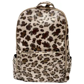 Bari Lynn Light Pink Leopard Backpack