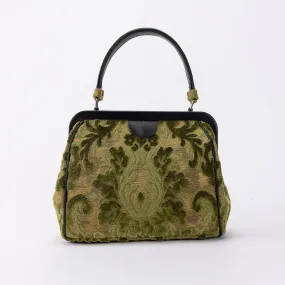 Burnout Velvet Fern Green Alma Satchel