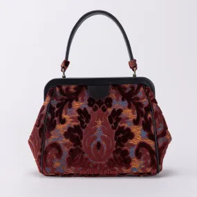 Burnout Velvet Wine Alma Satchel