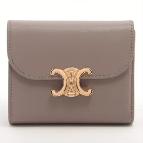 Celine Triomphe Grey Compact Wallet