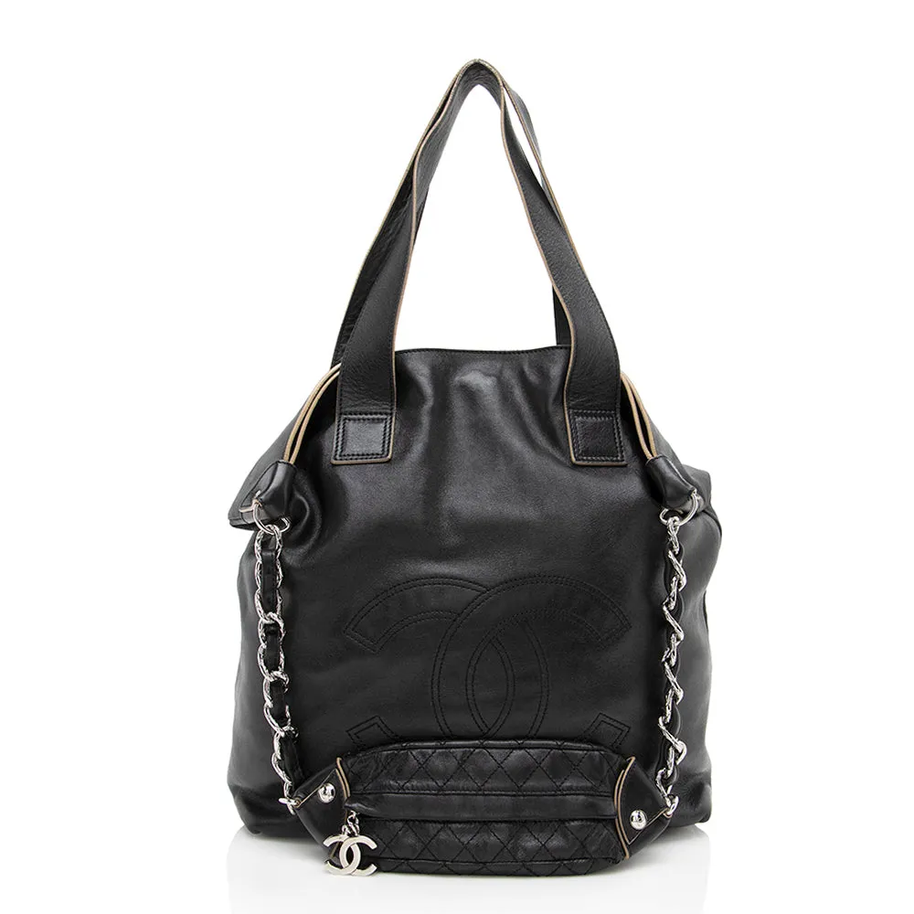 Chanel Leather Soft Edgy Tote - FINAL SALE (SHF-17097)