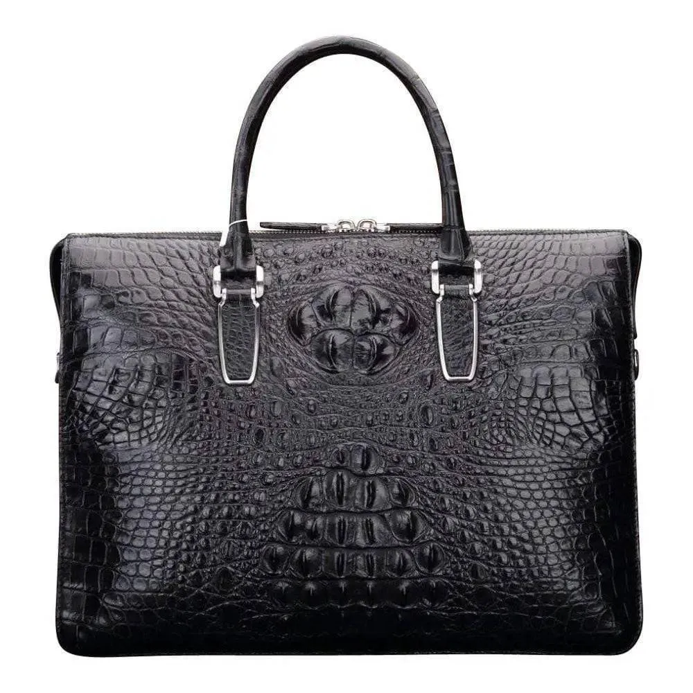 Crocodile Leather Briefcase For Men  |  Rossieviren