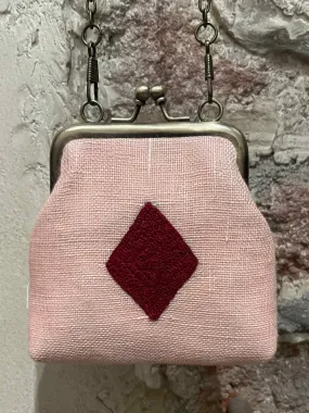 Diamond Pink Coin Clutch