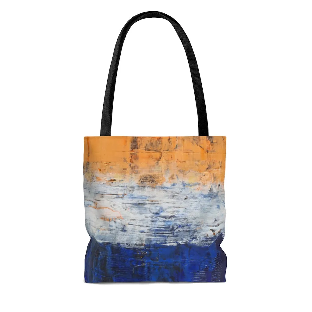 Edgy TOTE BAG Grungy Streetwear Style orange blue