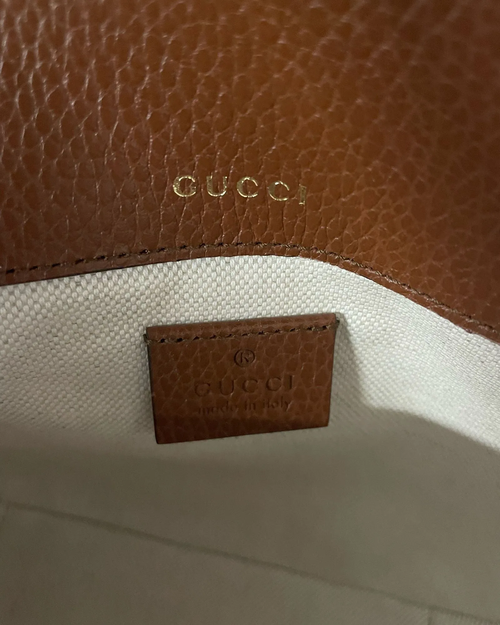 Gucci Horsebit 1955 Mini Shoulder Bag in Brown Canvas and Leather