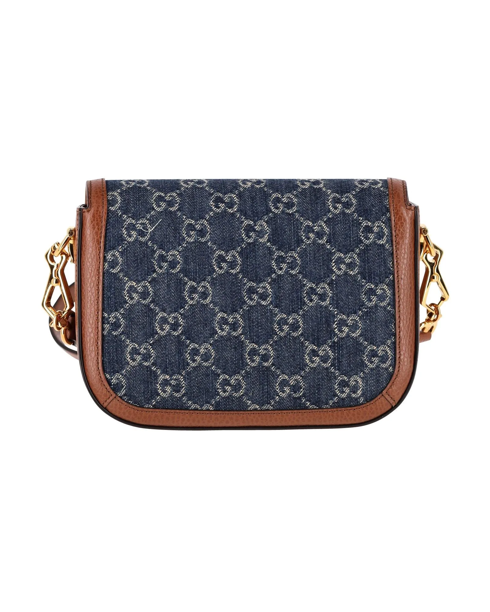 Gucci Horsebit 1955 Mini Shoulder Bag in Brown Canvas and Leather