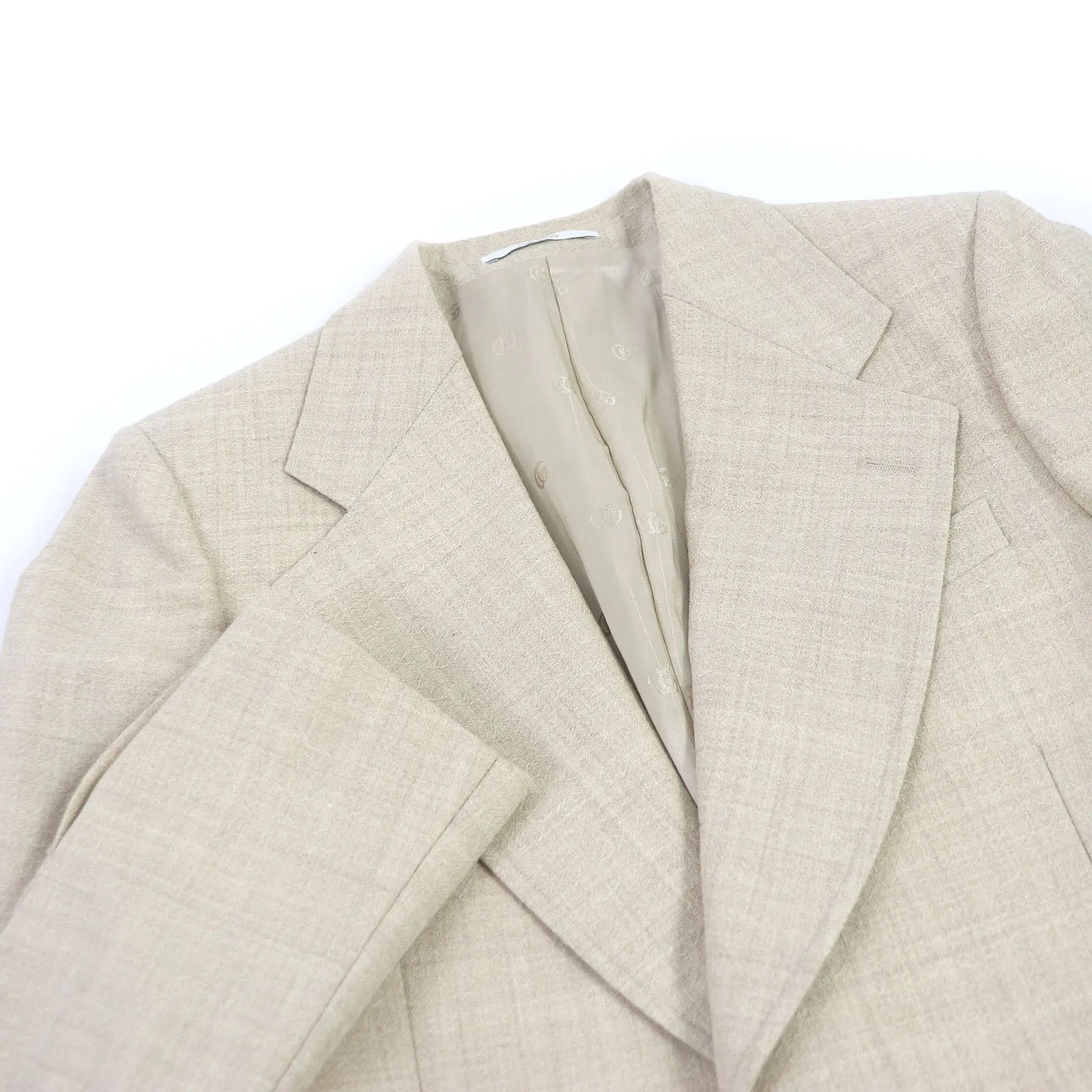 GUCCI tailored jacket 623122 Outer: 100% wool, Lining: 100% rayon light beige mens 44 Used