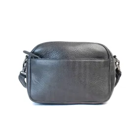 Head in the Clouds Leather Purse: Charcoal