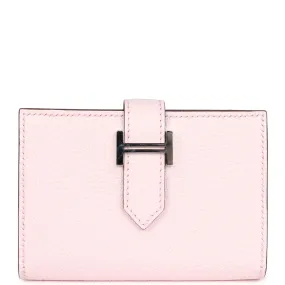 Hermes Bearn Card Holder Rose Darling Chevre Mysore Palladium Hardware