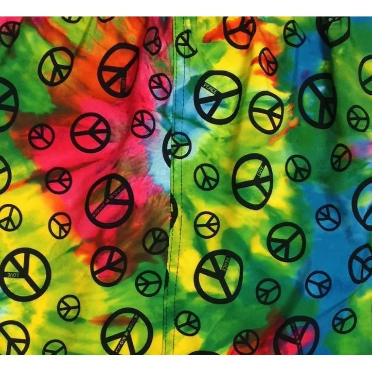 "Sign Language" Tie Dye   Peace Signs Board Skirt CUSTOM