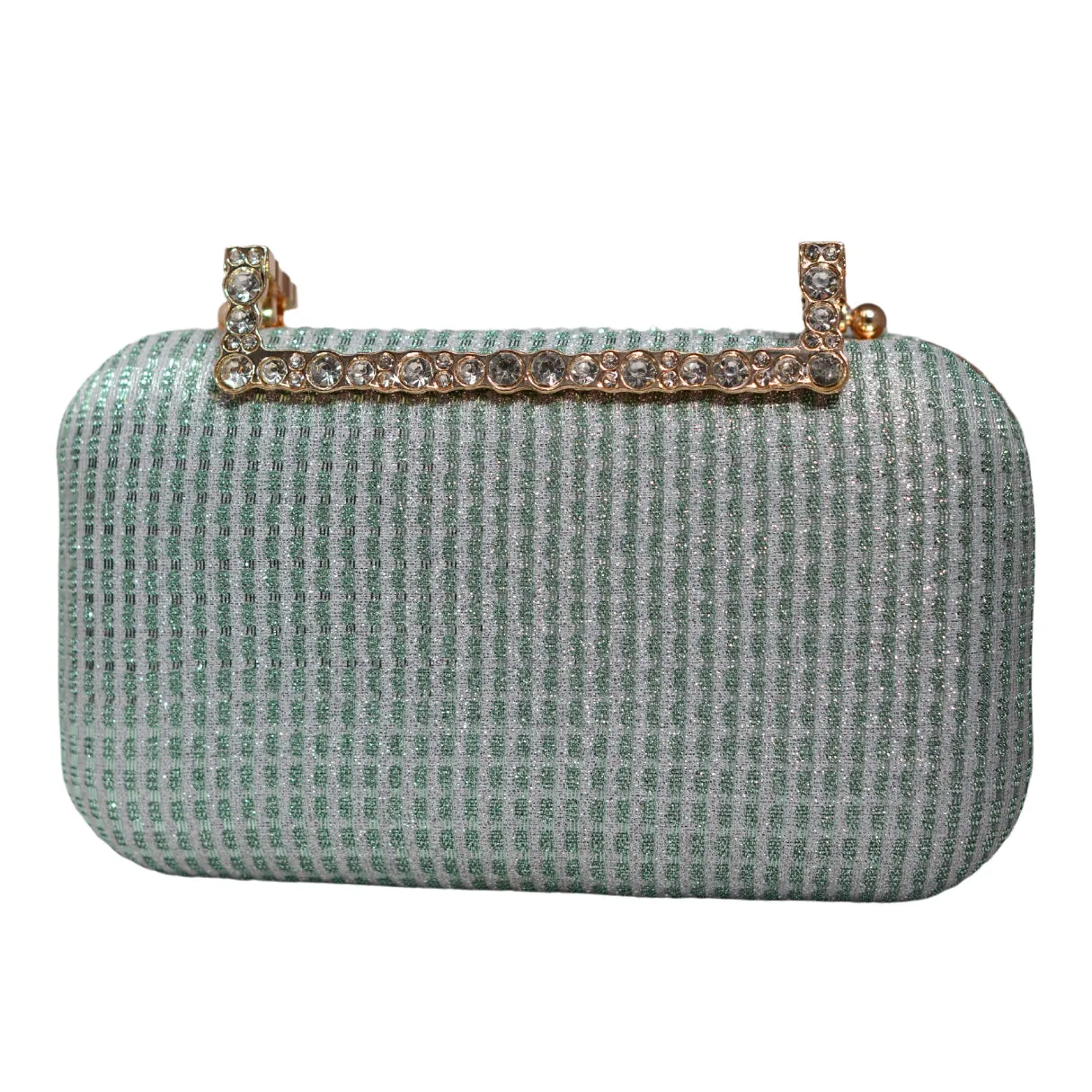 Sky Blue Shimmery Fabric Clutch