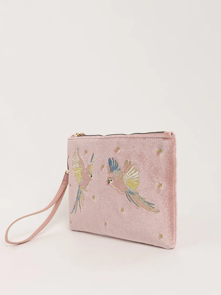 Studiowest Pink Velvet Pouch