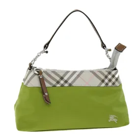 Trendy Inspired Burberry Nova Check Accessory Pouch Nylon Beige Green Auth Hk1323