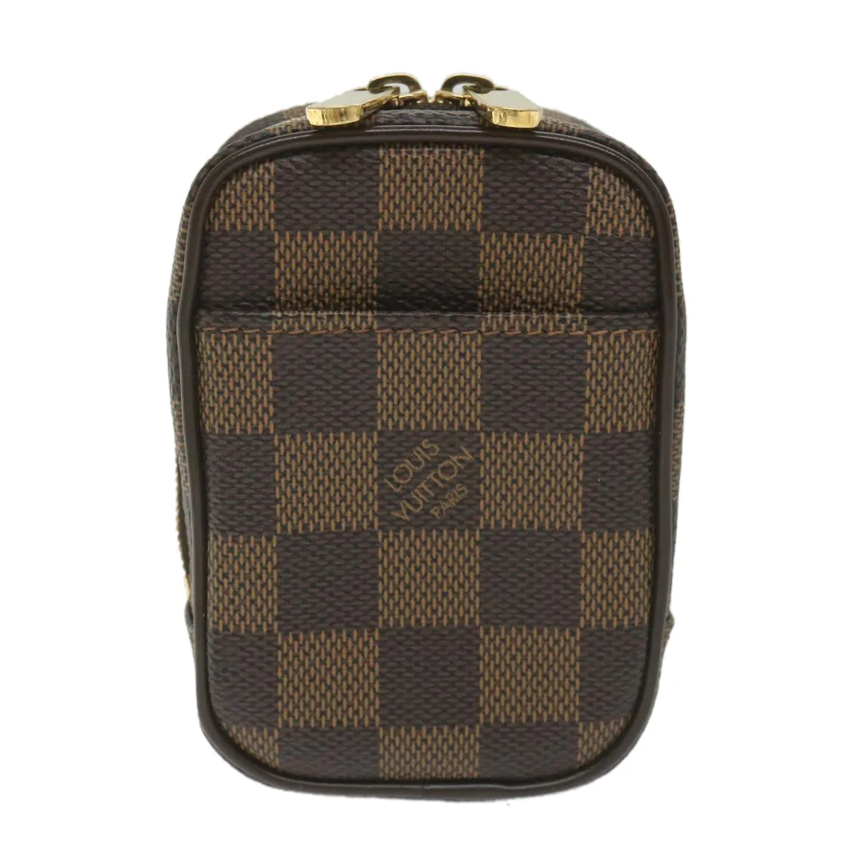 Trendy Inspired Louis Vuitton Damier Ebene Etui Okapi Pm Pouch N61738 Lv Auth Bs9699