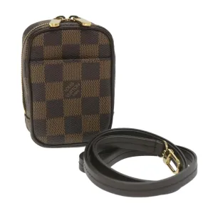 Trendy Inspired Louis Vuitton Damier Ebene Etui Okapi Pm Pouch N61738 Lv Auth Bs9699