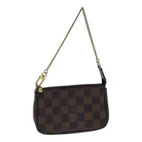 Trendy Inspired Louis Vuitton Damier Ebene Mini Pochette Accessoires Pouch N58009 Lv Auth 89290