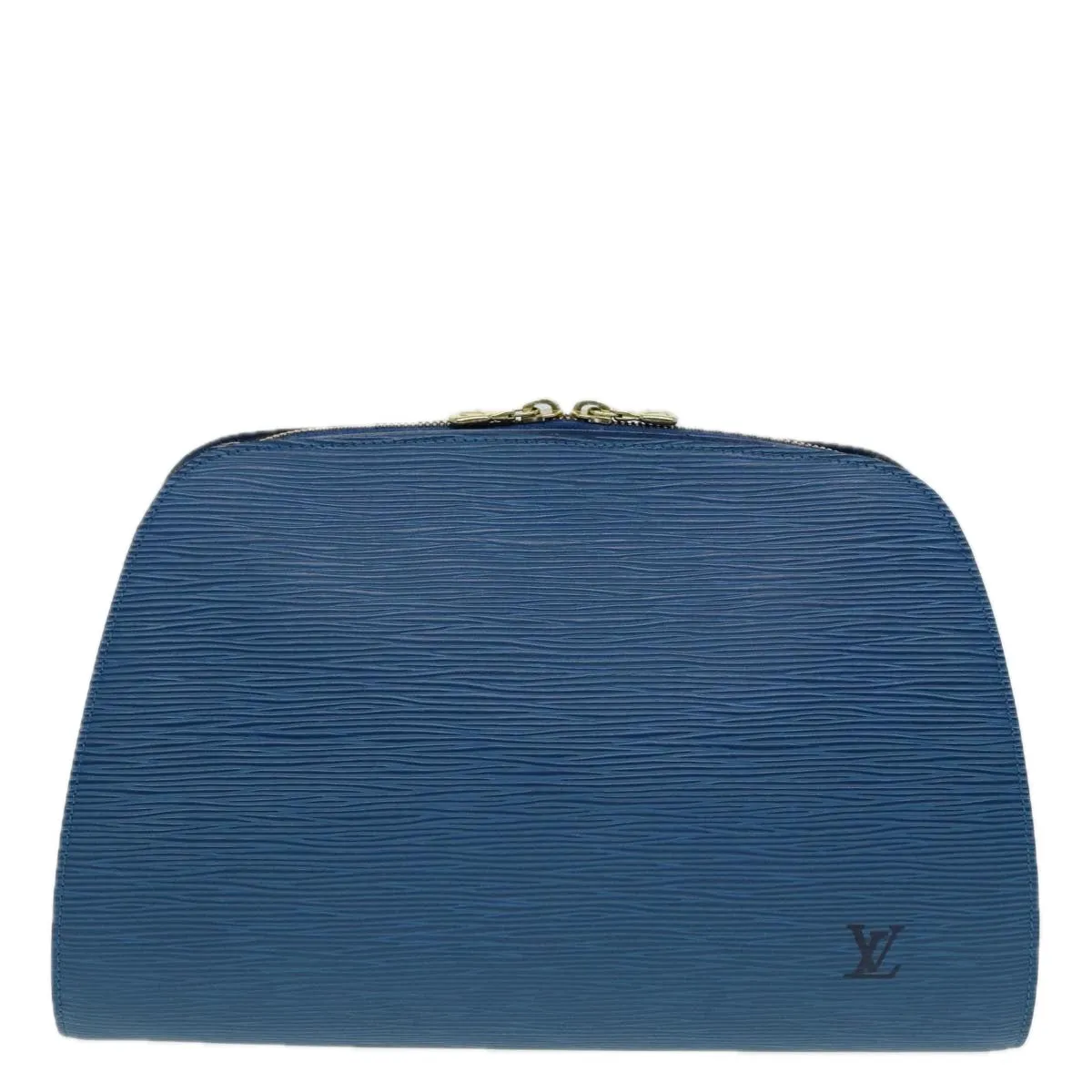 Trendy Inspired Louis Vuitton Epi Dauphine Gm Pouch Blue M48435 Lv Auth 86993