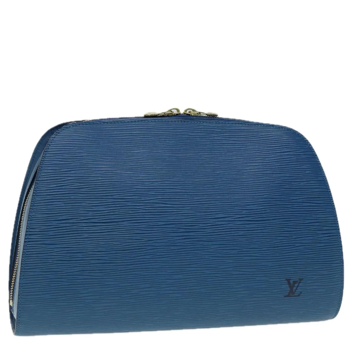 Trendy Inspired Louis Vuitton Epi Dauphine Gm Pouch Blue M48435 Lv Auth 86993