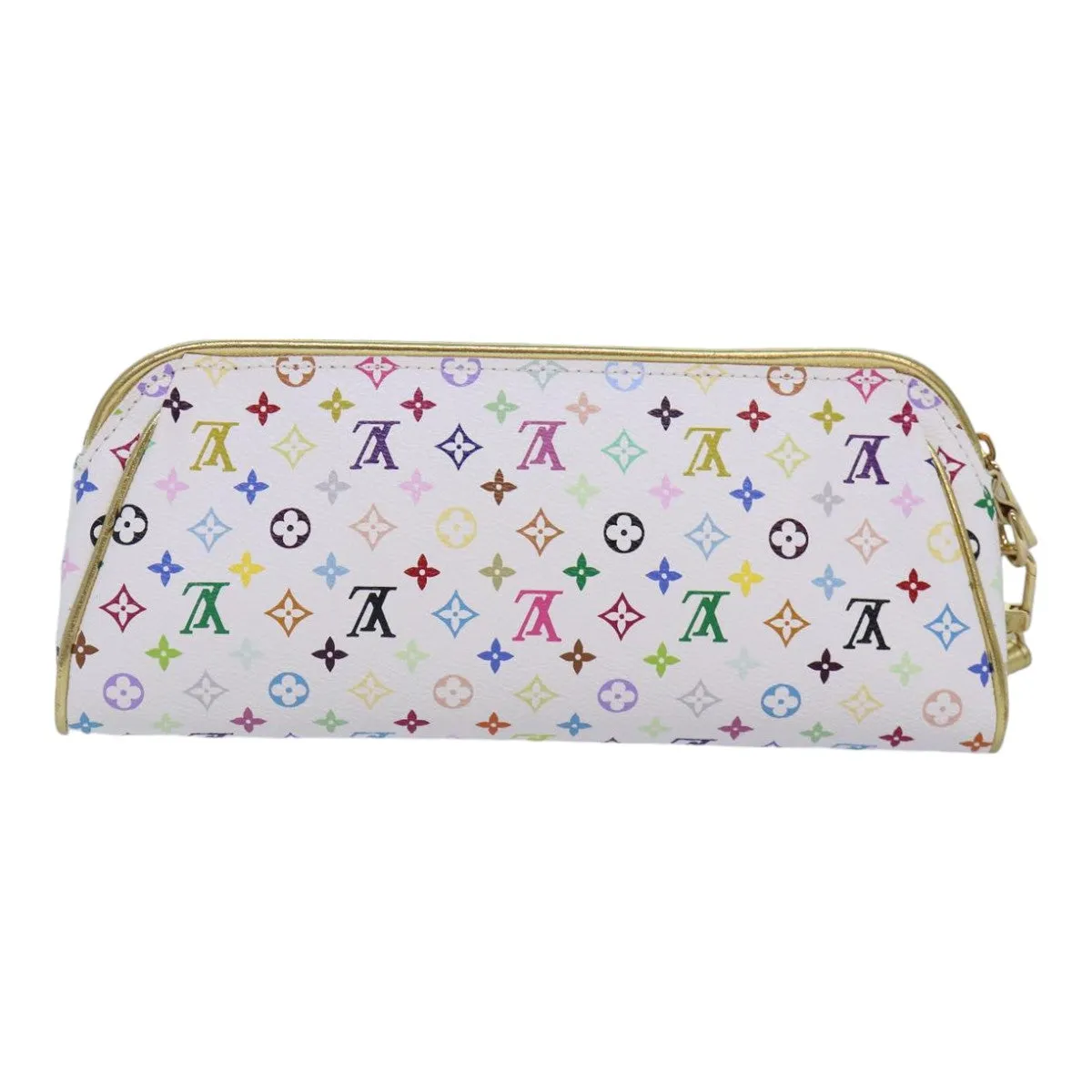 Trendy Inspired Louis Vuitton Monogram Multicolor Kate Pouch White Bron M55212 Lv Auth 86743