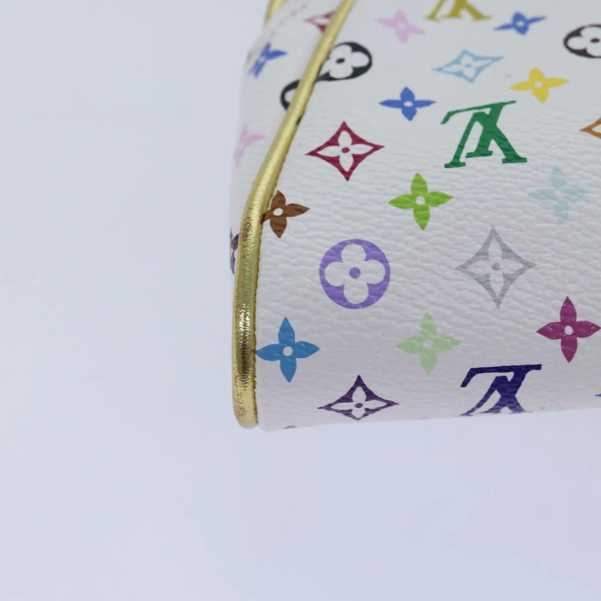 Trendy Inspired Louis Vuitton Monogram Multicolor Kate Pouch White Bron M55212 Lv Auth 86743