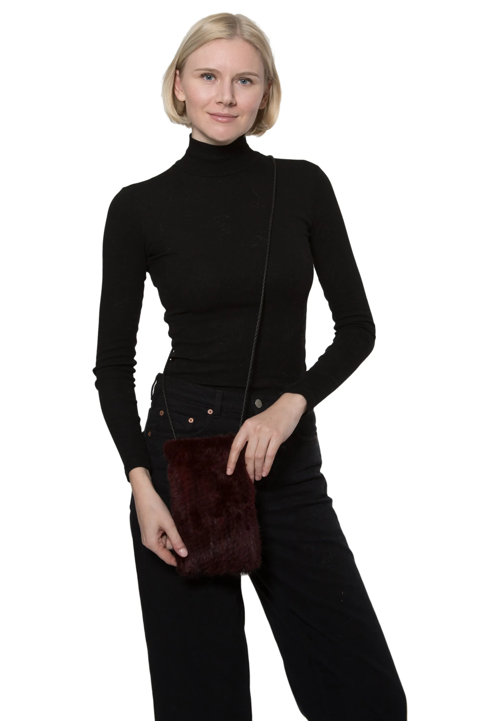 VERDEN - Knitted Mink Cellphone Pouch